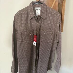 Wrangler Men's Patterned Button Down Shirt